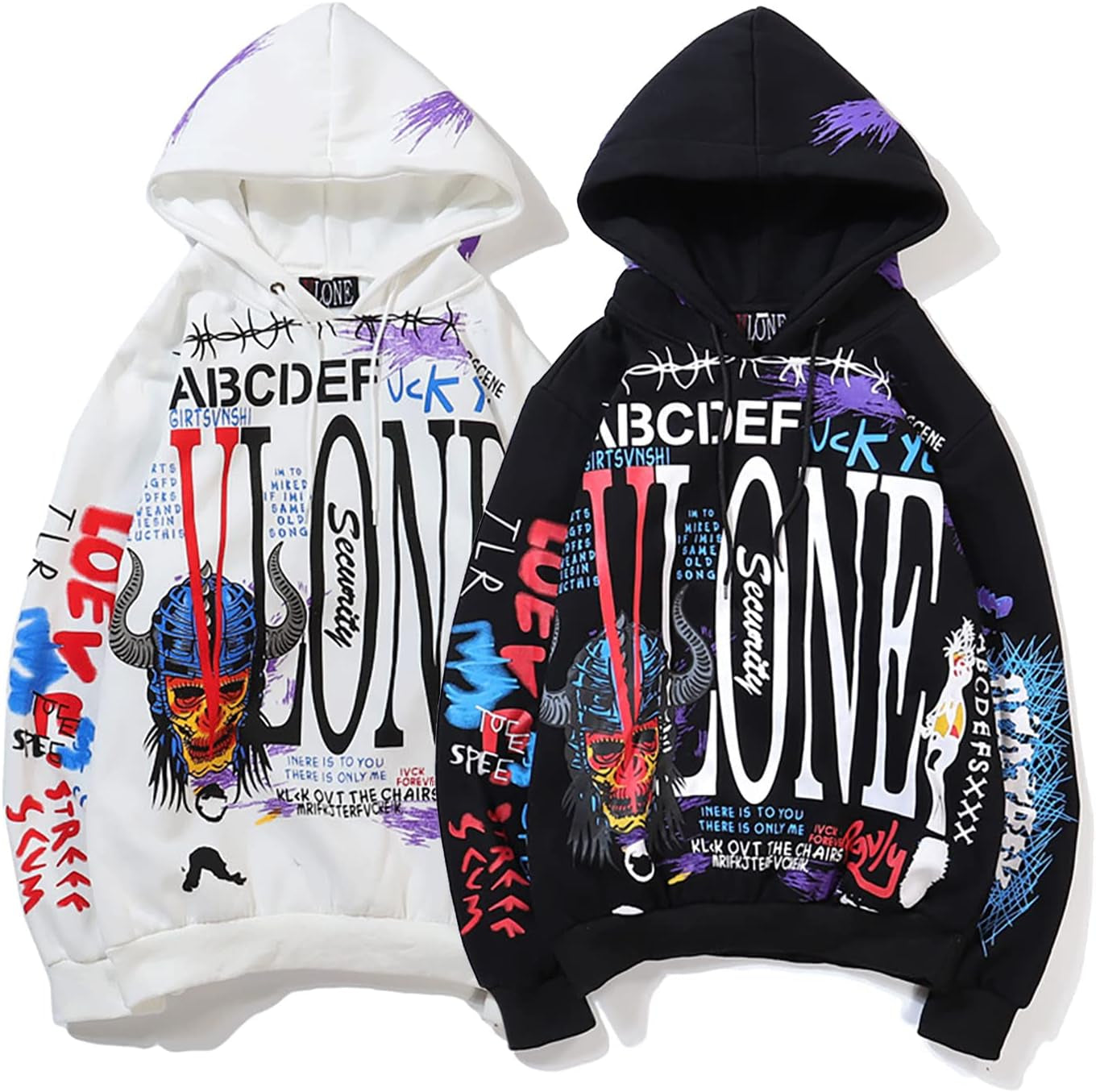 Thin Rapper Hoodie Long Sleeve Fashion Hip Hop Sweatshirts Pullover Hooded Thin Hoodies Graffiti Graphic Designs