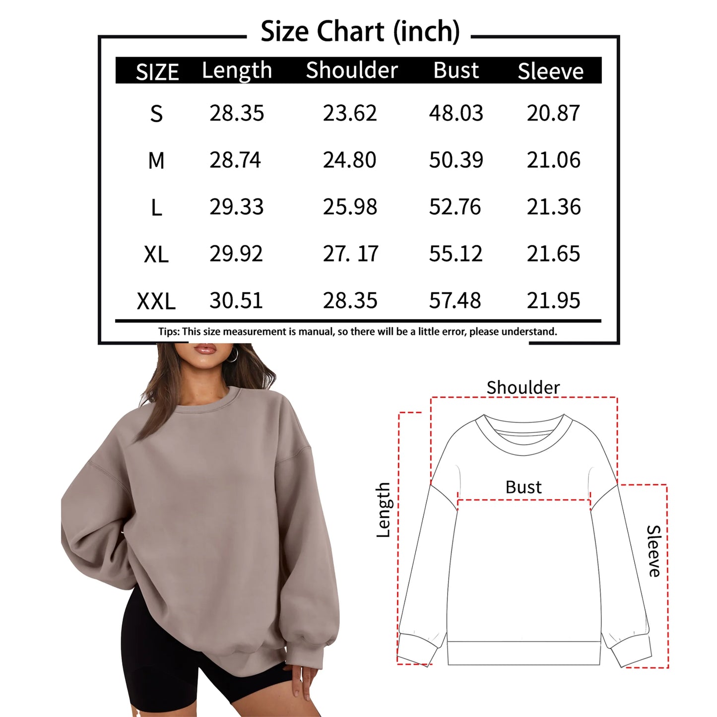 Oversized Sweatshirts for Women Crewneck Y2K Sweaters Casual Tops Comfy Fall Fashion Pullover Outfits Winter Clothes 2025