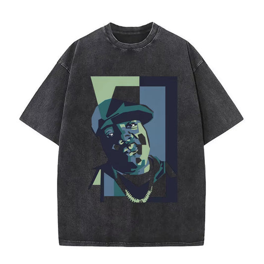 The Notorious Big Is Was All a Dream Graphic Vintage Washed Tshirt Hip Hop Rapper Biggie Smalls T Shirts Men Oversized T-Shirt